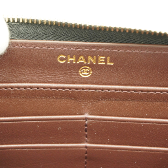 Auth Chanel Matelasse Bi-fold Long Wallet Gold Metal Fittings Women's Caviar ... - Picture 4 of 8